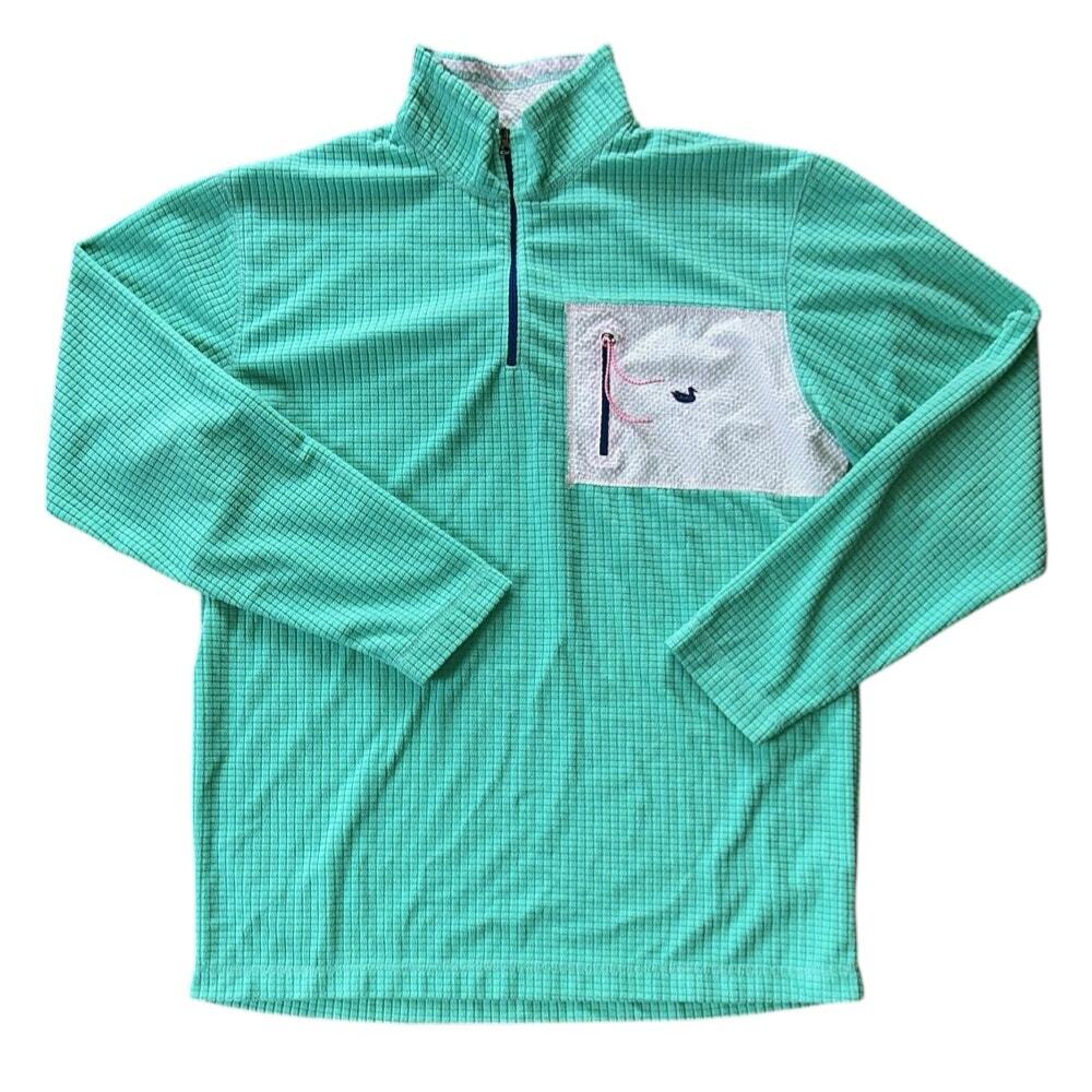 Southern Marsh Bimini Green Fieldtec Dune 1/4 Zip Pullover Medium